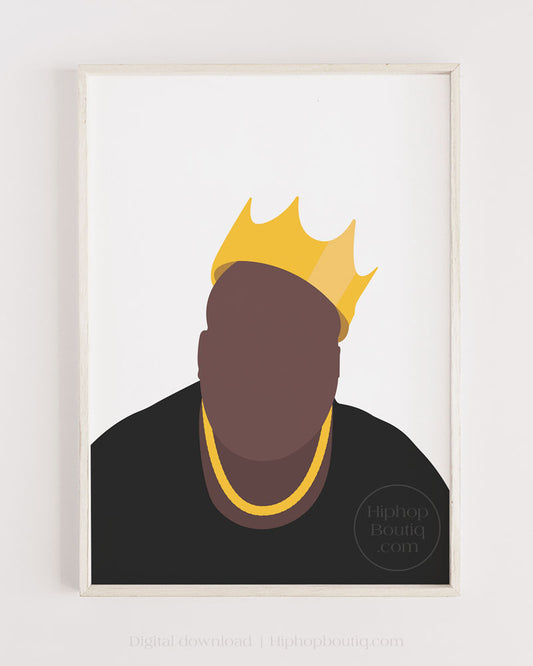 90's rapper poster | Hip hop artist sign | Hip hop wall art