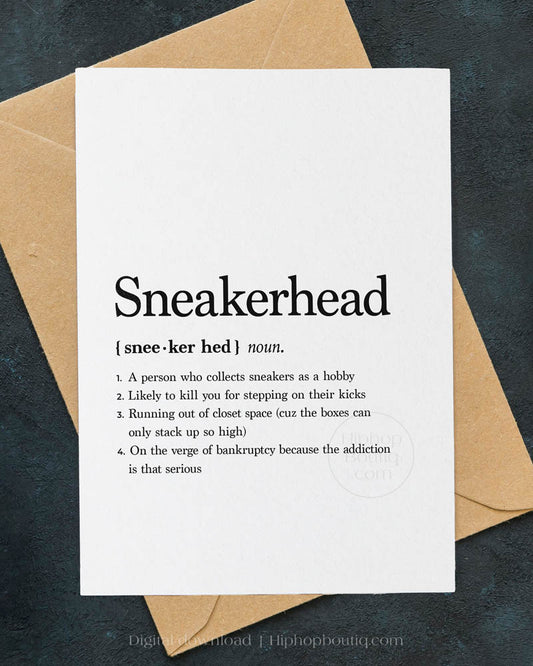 Sneakerhead Definition Birthday Card