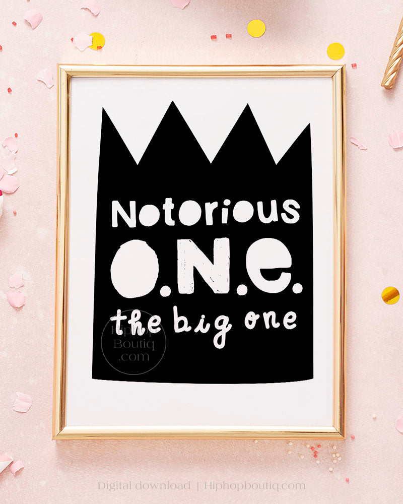 Notorious O.n.e. the big one first birthday decor | Hip hop themed party - HiphopBoutiq
