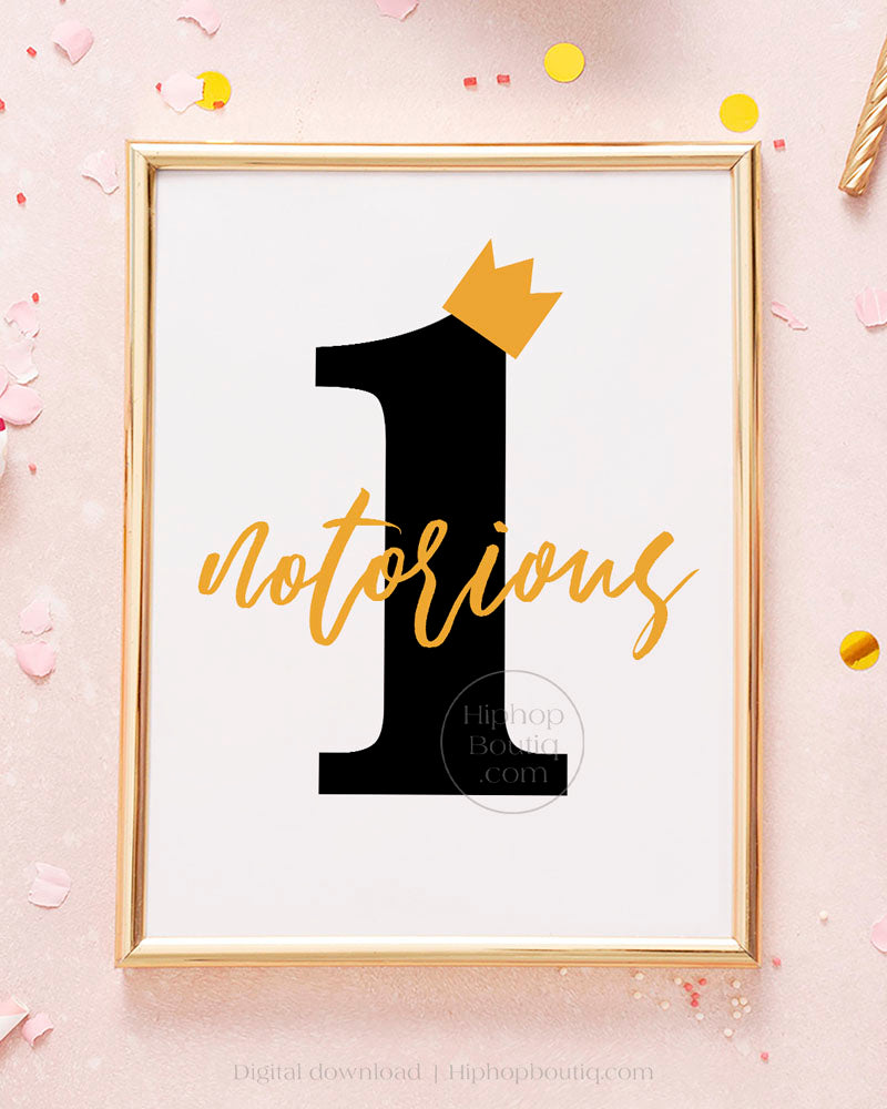 Notorious One birthday decoration | 90s hip hop themed party - HiphopBoutiq