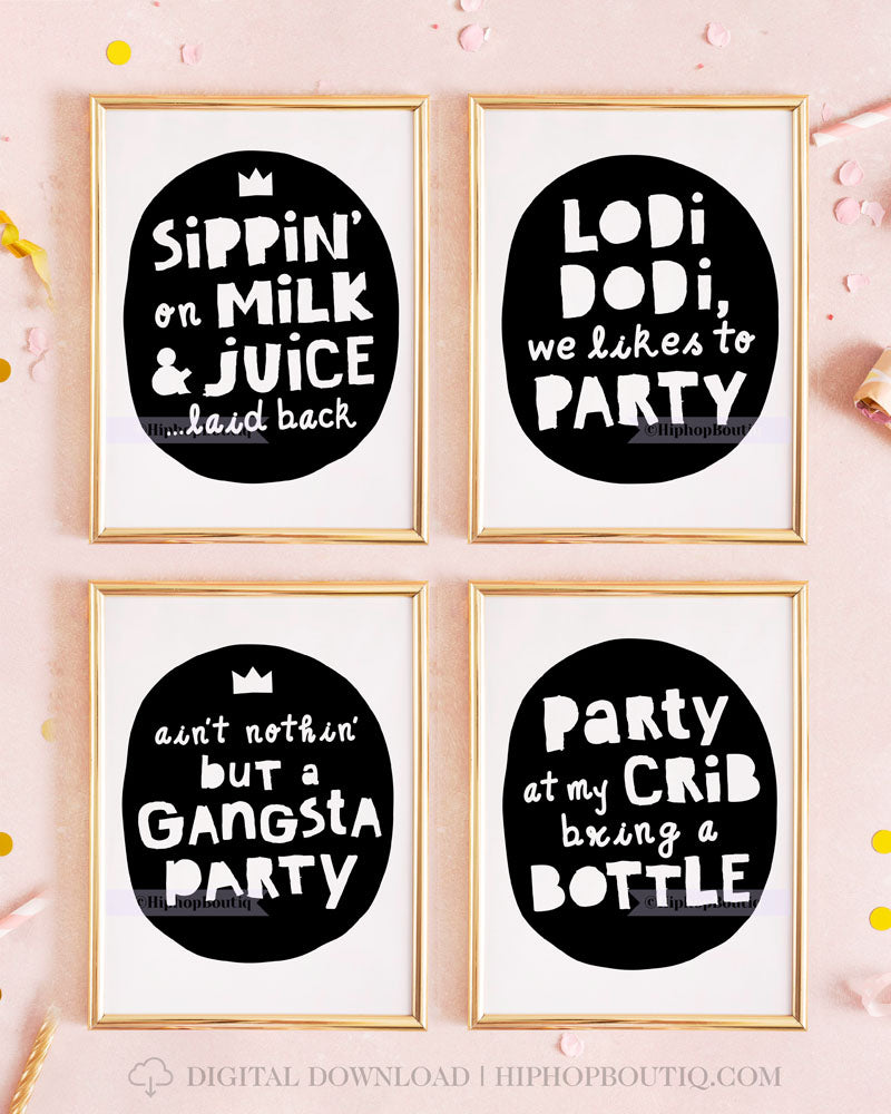 Hip hop themed birthday decorations | Kids notorious party bundle