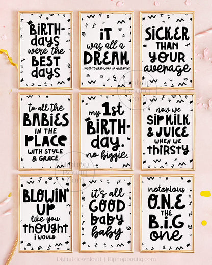 The Big One Hip Hop Birthday Signs