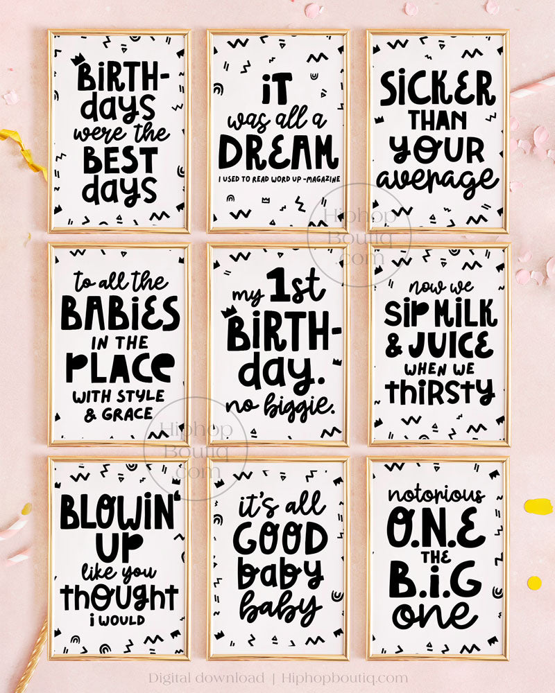 The Notorious One 1st Birthday Party Signs – HiphopBoutiq