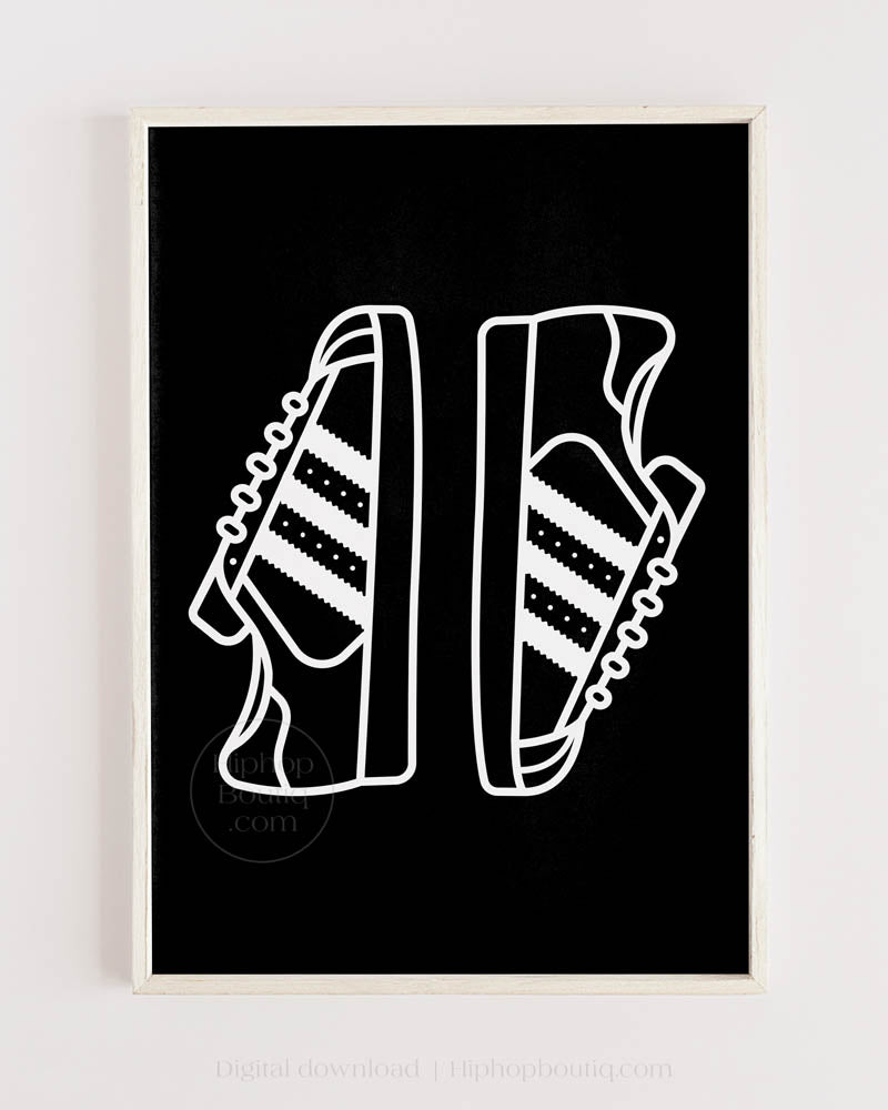 Sneakerhead Shoe Poster Black