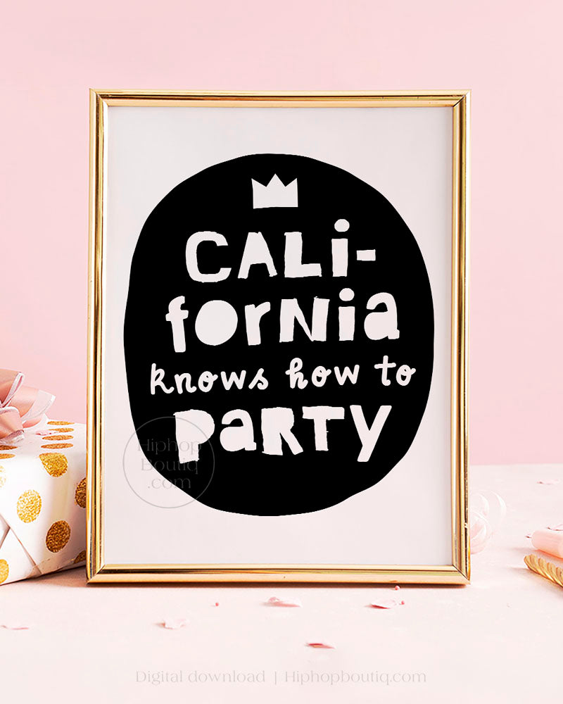California knows how to party | Hip hop themed kids birthday decorations - HiphopBoutiq