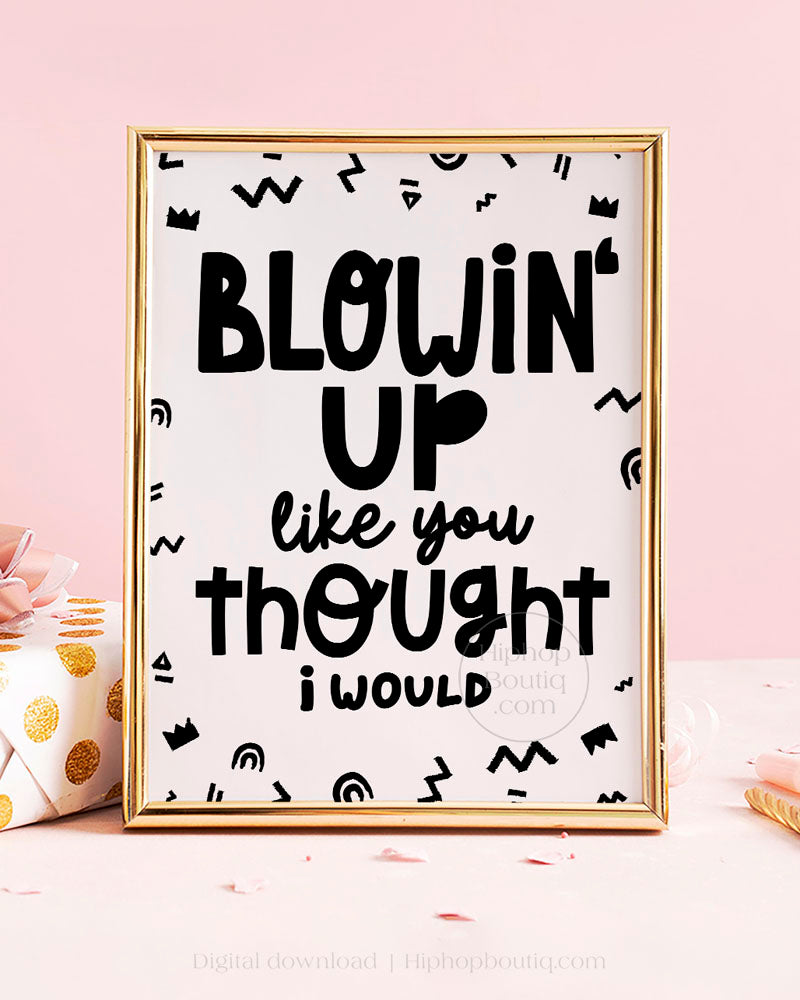 Hip hop theme birthday party decor | Blowing up like you thought I would