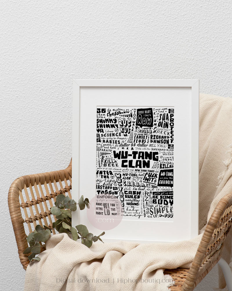Hip hop lyrics office decor | Old school rap poster - HiphopBoutiq