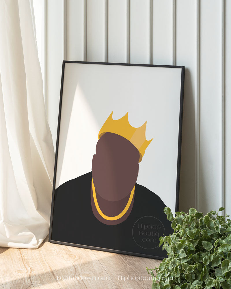 Crowned Rapper Poster Wall Art