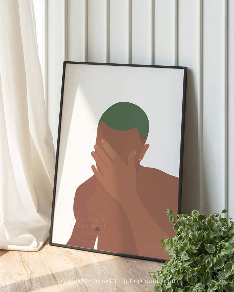 Rapper poster | Hip hop rapper portrait printable - HiphopBoutiq