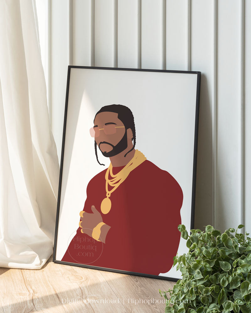 Rapper poster | Hip hop artist wall art | Rapper portrait - HiphopBoutiq
