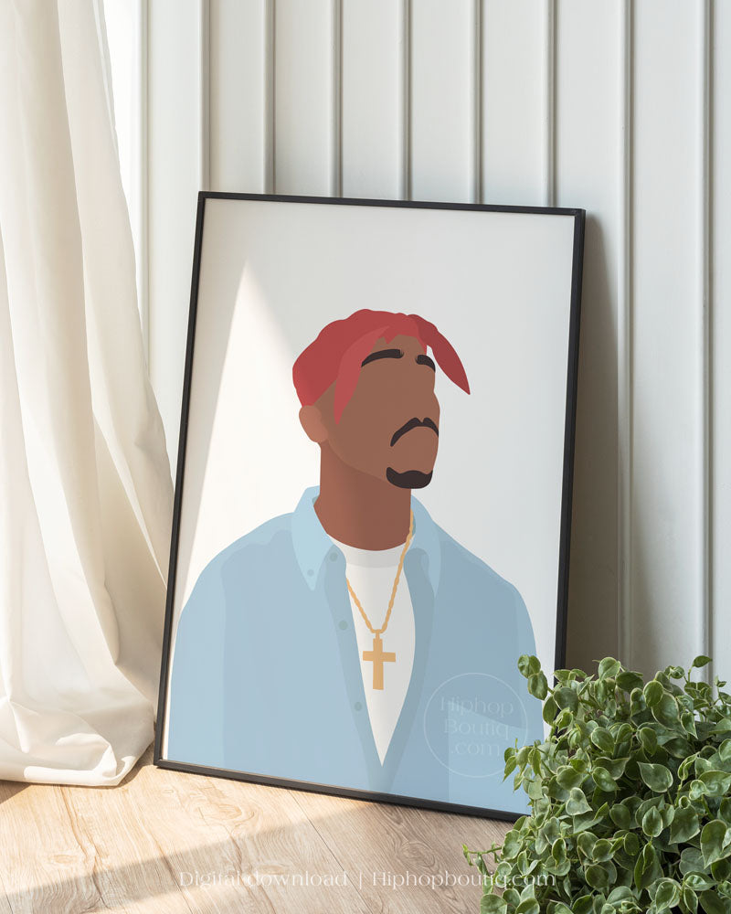 Old school rapper poster | 90s hip hop wall art printable - HiphopBoutiq
