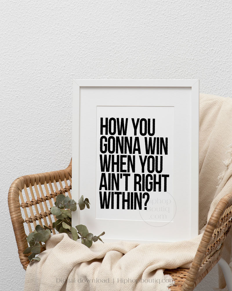 How you gonna win | Old school hip hop RnB wall art | Rap poster
