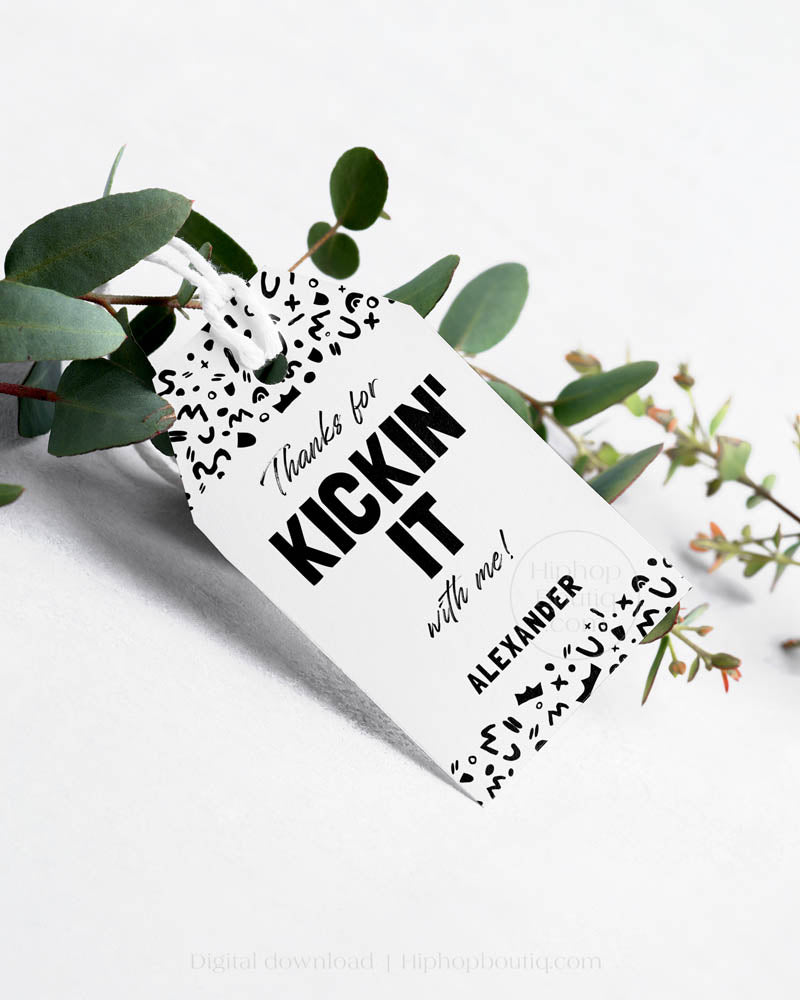 Hip Hop Party Thank You Gift Tag