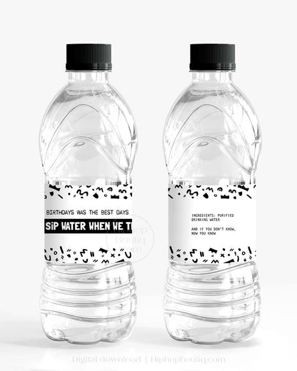 The Notorious One Water Bottle Label