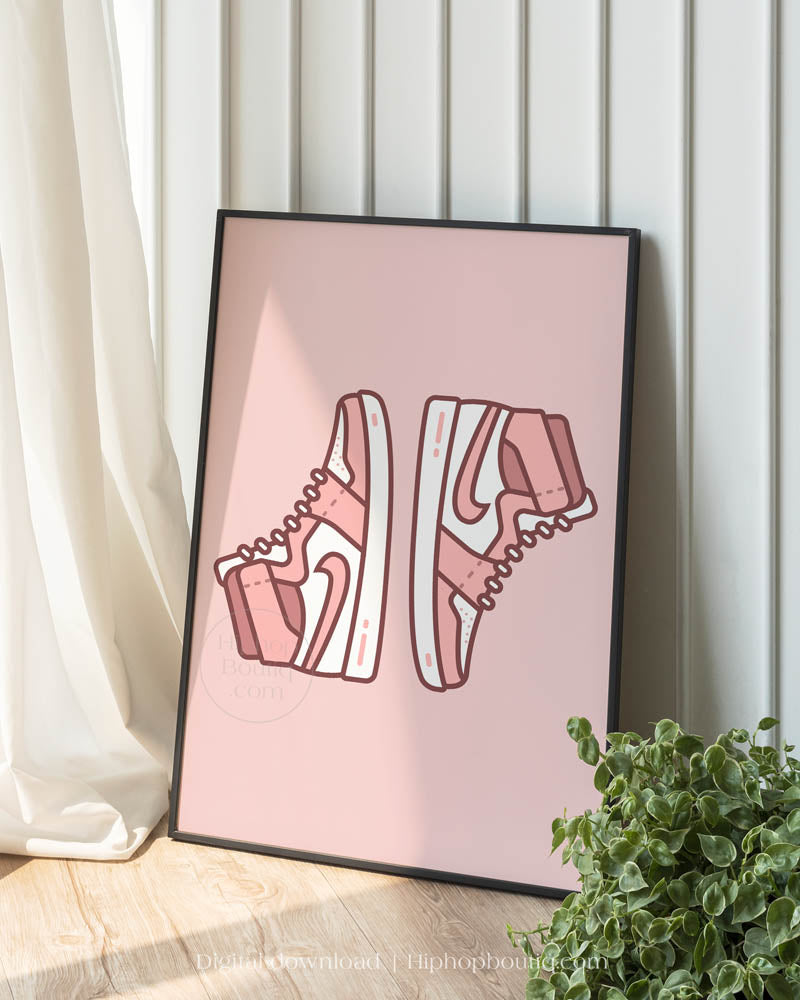 Wall decor for sneakerhead room | Sneaker head gift idea for her