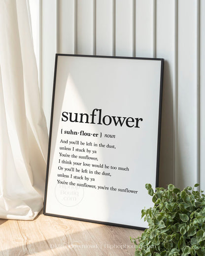 Sunflower Rap Definition Poster