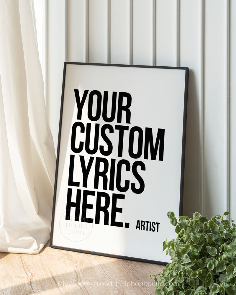 Custom Raps For Cardboard Custom Rap Lyrics Poster – HiphopBoutiq