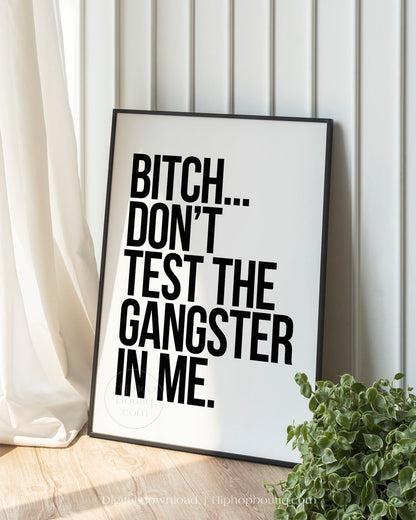 Bitch Don't Test the Gangster in Me Poster