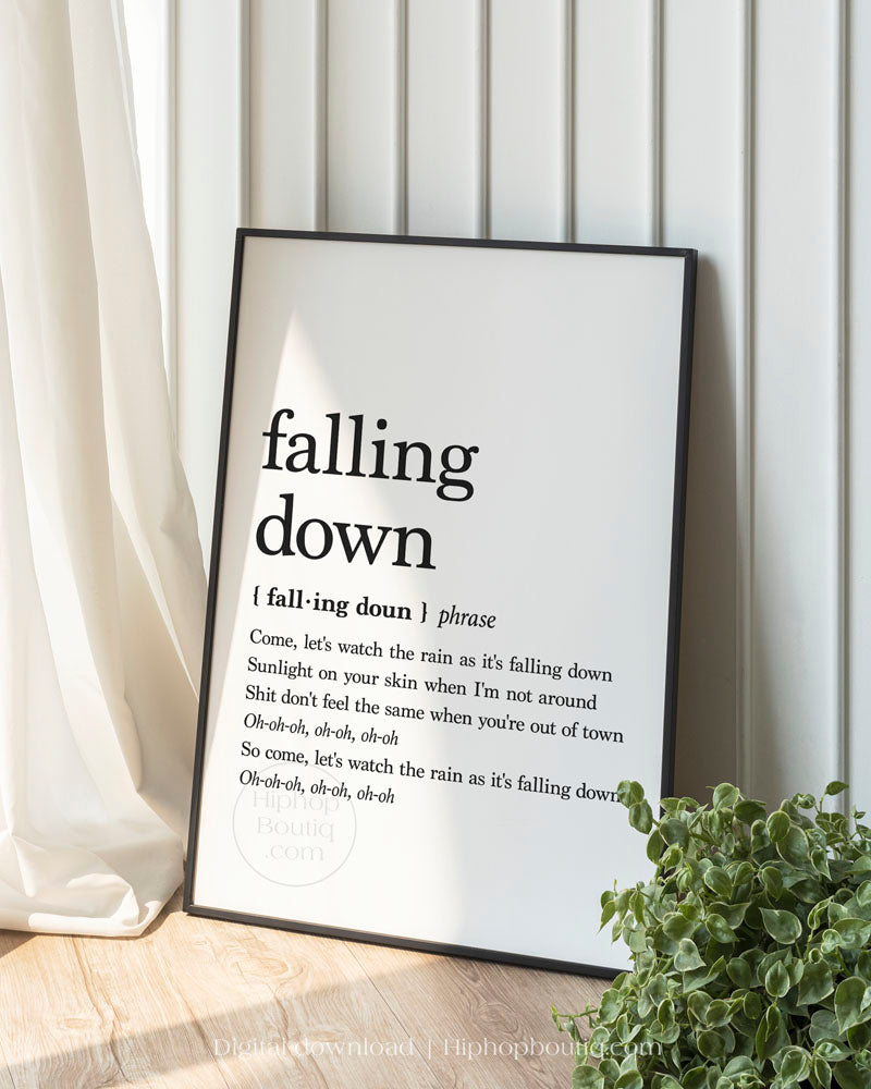 Falling Down Rap Definition Poster