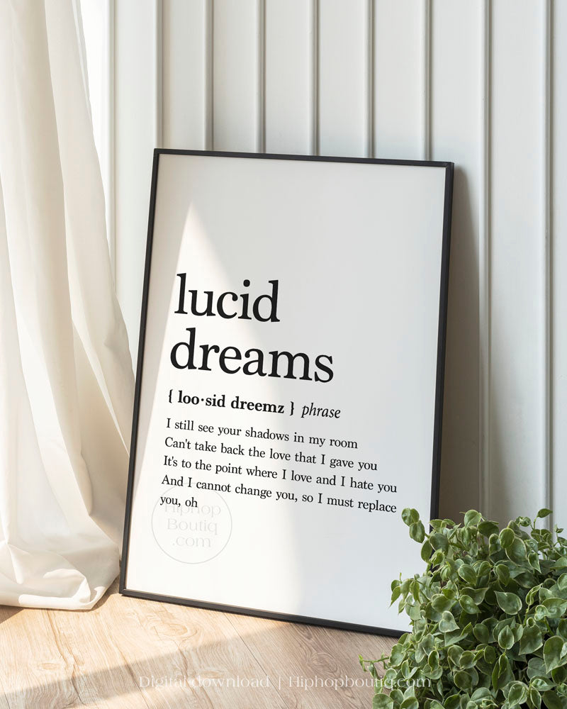 Hip hop wall art for office space | Rap lyrics poster | Hip hop definition - HiphopBoutiq
