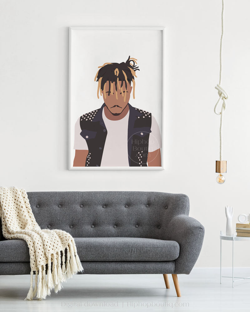 Rapper poster | Hip hop artist portrait printable - HiphopBoutiq