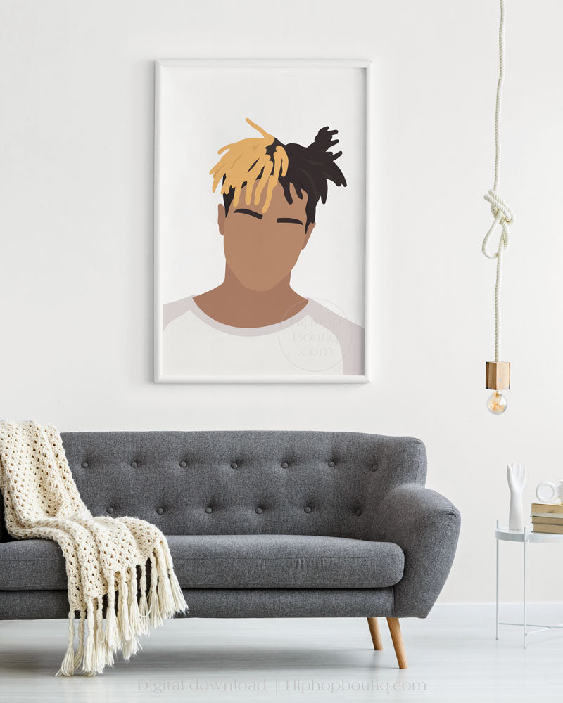 Rapper portrait printable | Rapper poster | Hip hop artist wall art - HiphopBoutiq