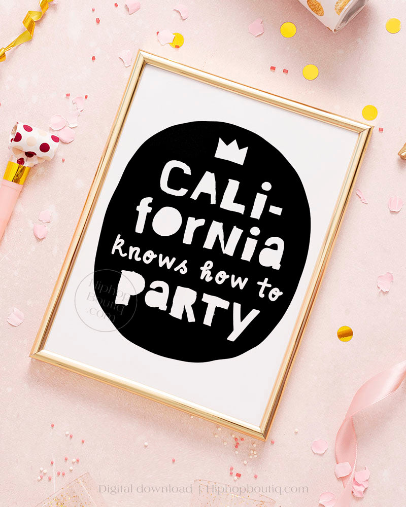 California knows how to party | Hip hop themed kids birthday decorations - HiphopBoutiq