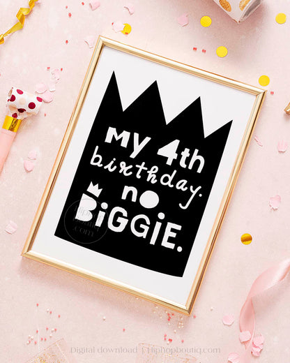 My 4th Birthday 90s Hip Hop Party Sign