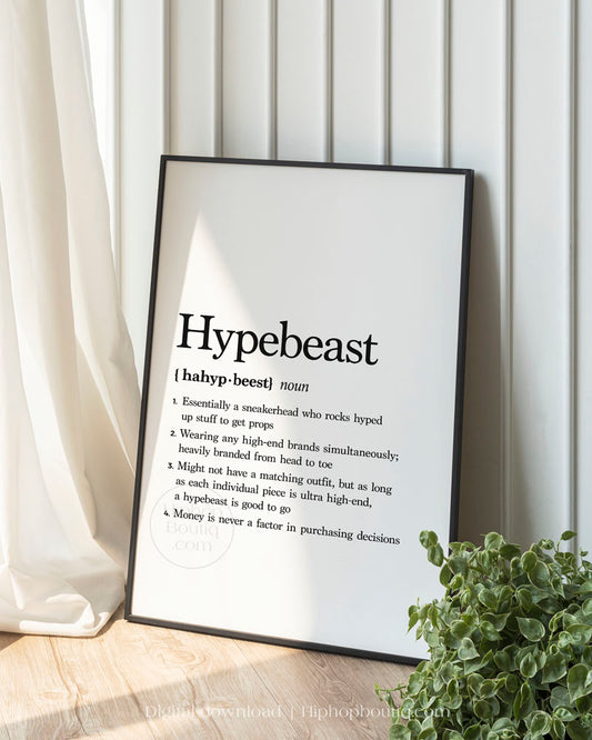 Sneakerhead poster art | Hypebeast definition printable