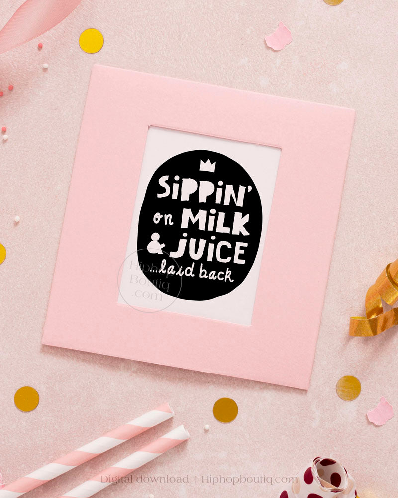 Sippin' on milk and juice | Hip hop theme party | Notorious One birthday decor - HiphopBoutiq
