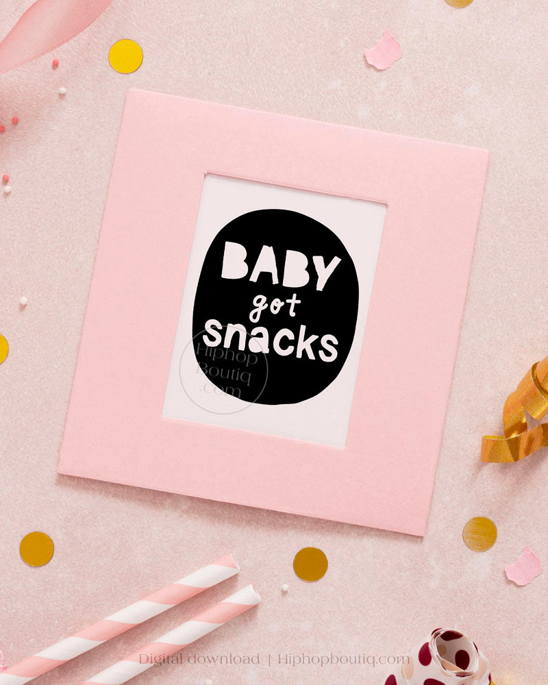 Baby got snacks | 90s hip hop themed birthday | Hip hop party decorations