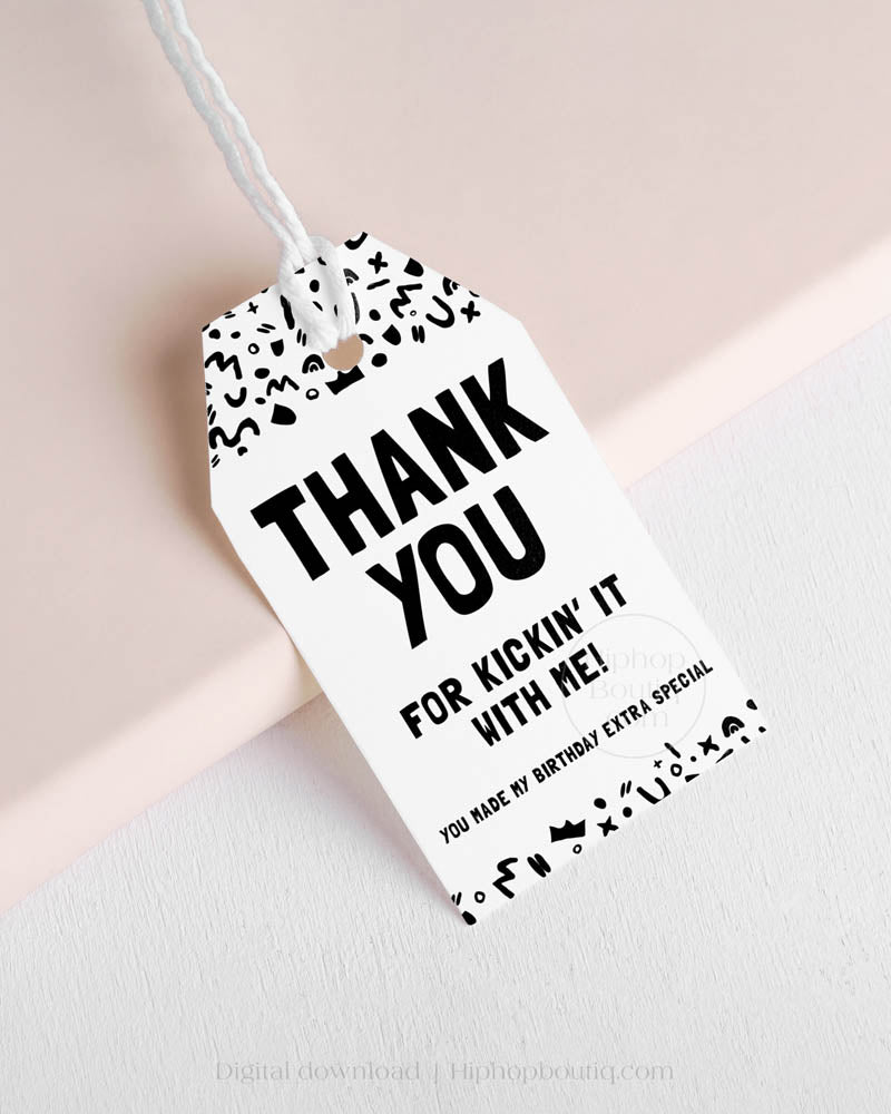 Thank You Gift Tag Hip Hop Themed Birthday – HiphopBoutiq