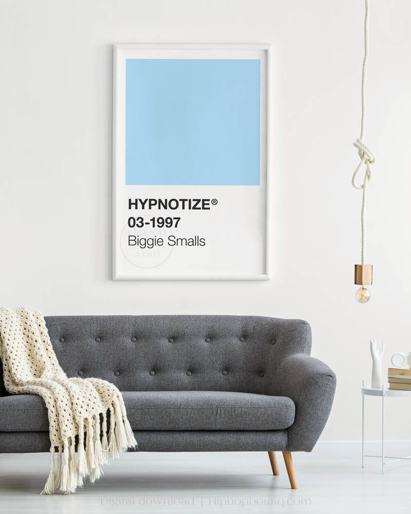 Hypnotize old school hip hop lyrics wall art | Color chart poster - HiphopBoutiq