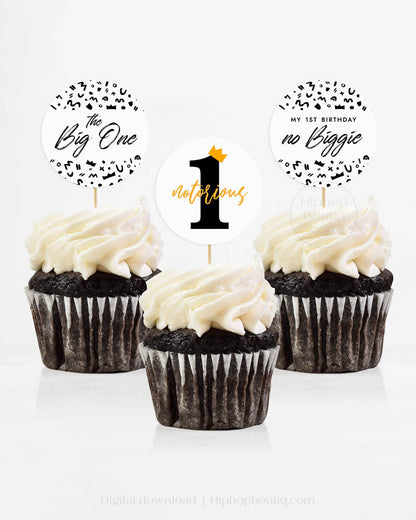 The Big One 1st Birthday Cupcake Toppers