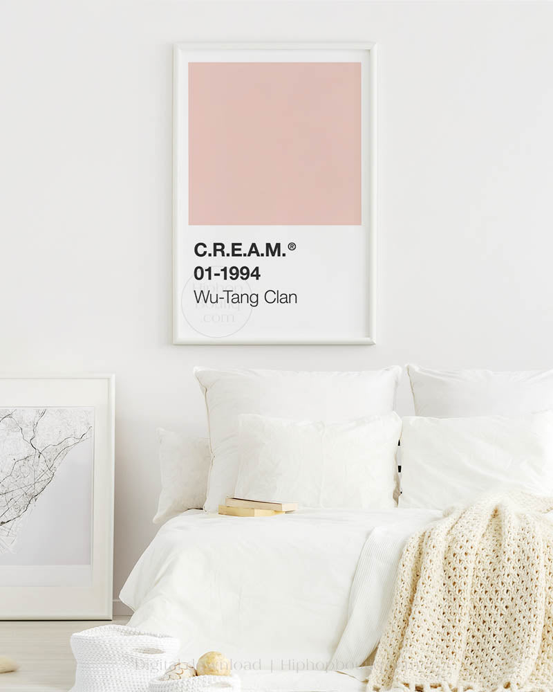 C.r.e.a.m. old school hip hop lyrics wall art | Color chart poster - HiphopBoutiq