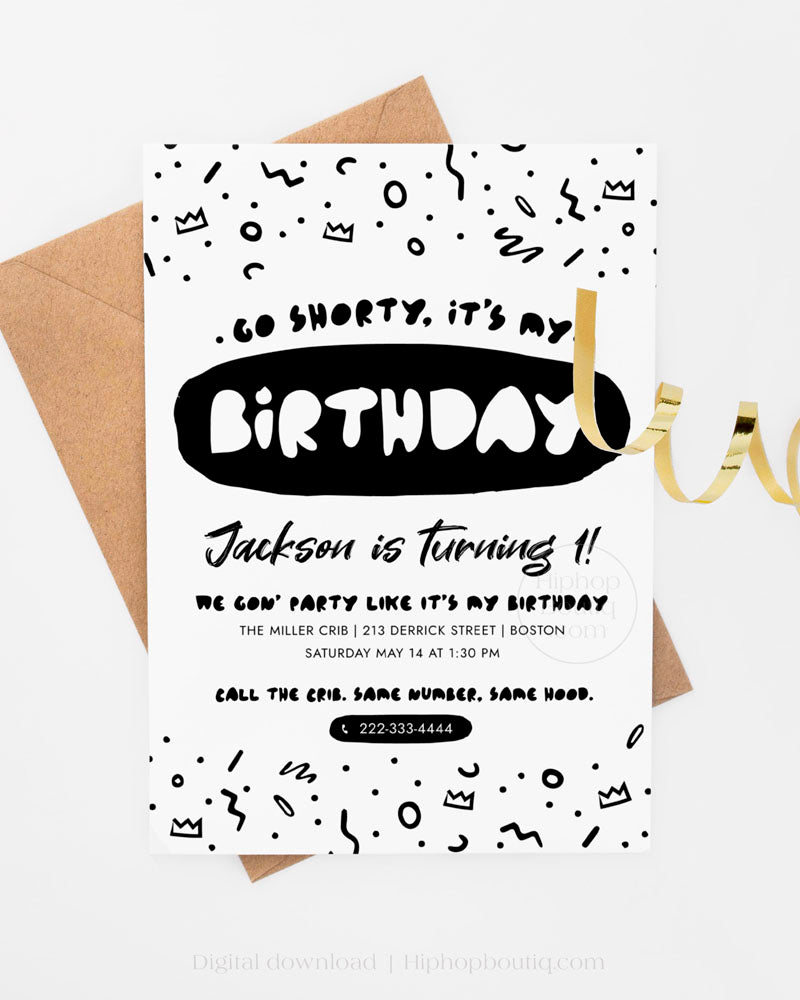 Go Shorty It's My Birthday Editable Invitation Template