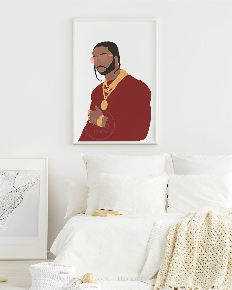 Rapper poster | Hip hop artist wall art | Rapper portrait - HiphopBoutiq