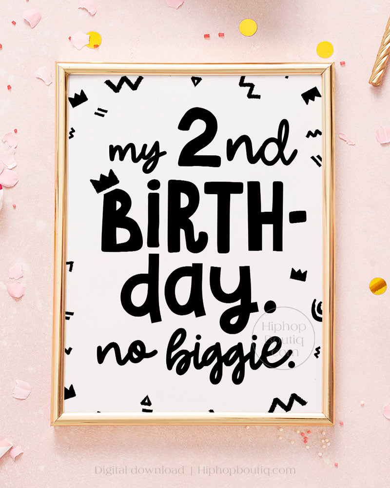 My 2nd Birthday Hip Hop Party Sign