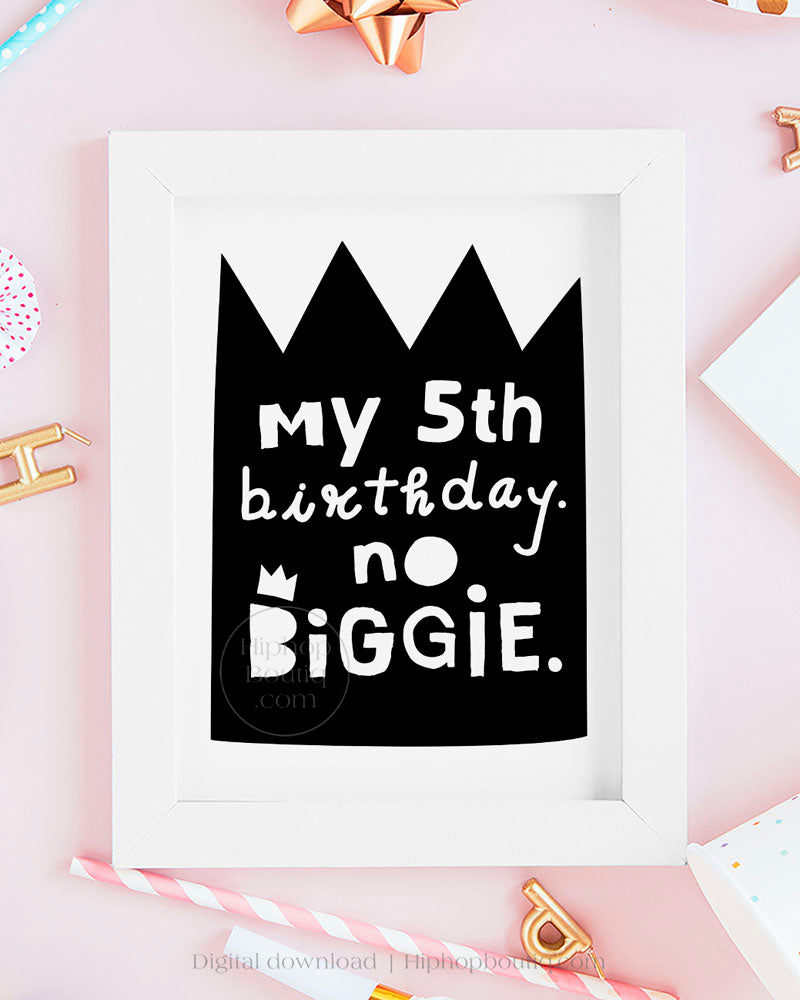 My 5th birthday no biggie | Hip hop themed party decorations