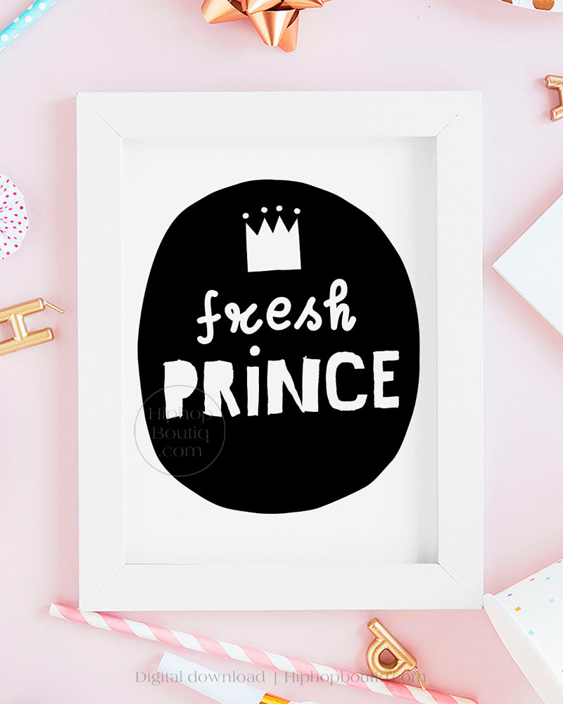 Prince decor sign for baby shower