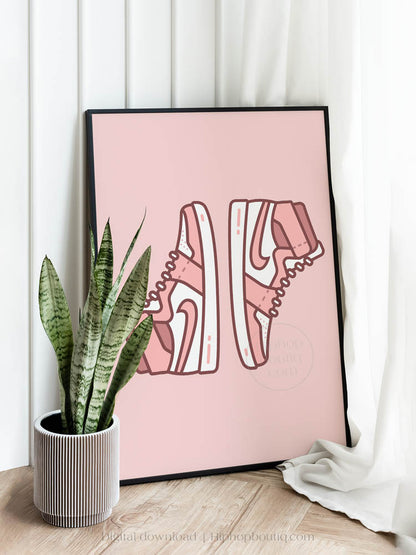 Sneakerhead Shoe Poster Pink
