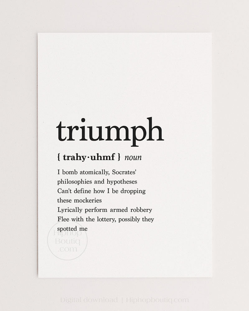 Triumph Rap Definition Poster