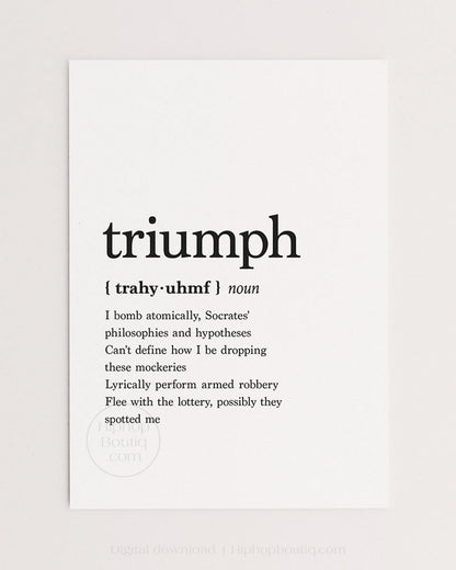 Triumph Rap Definition Poster