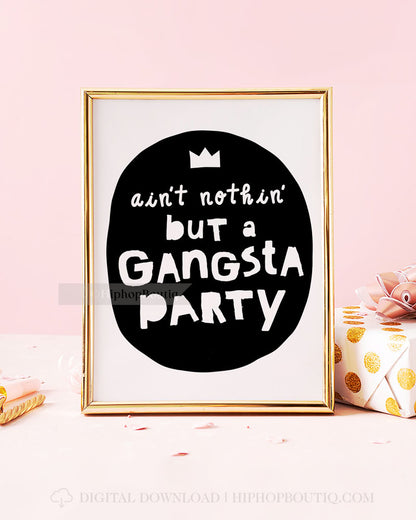 The Big One Hip hop Birthday Party Signs