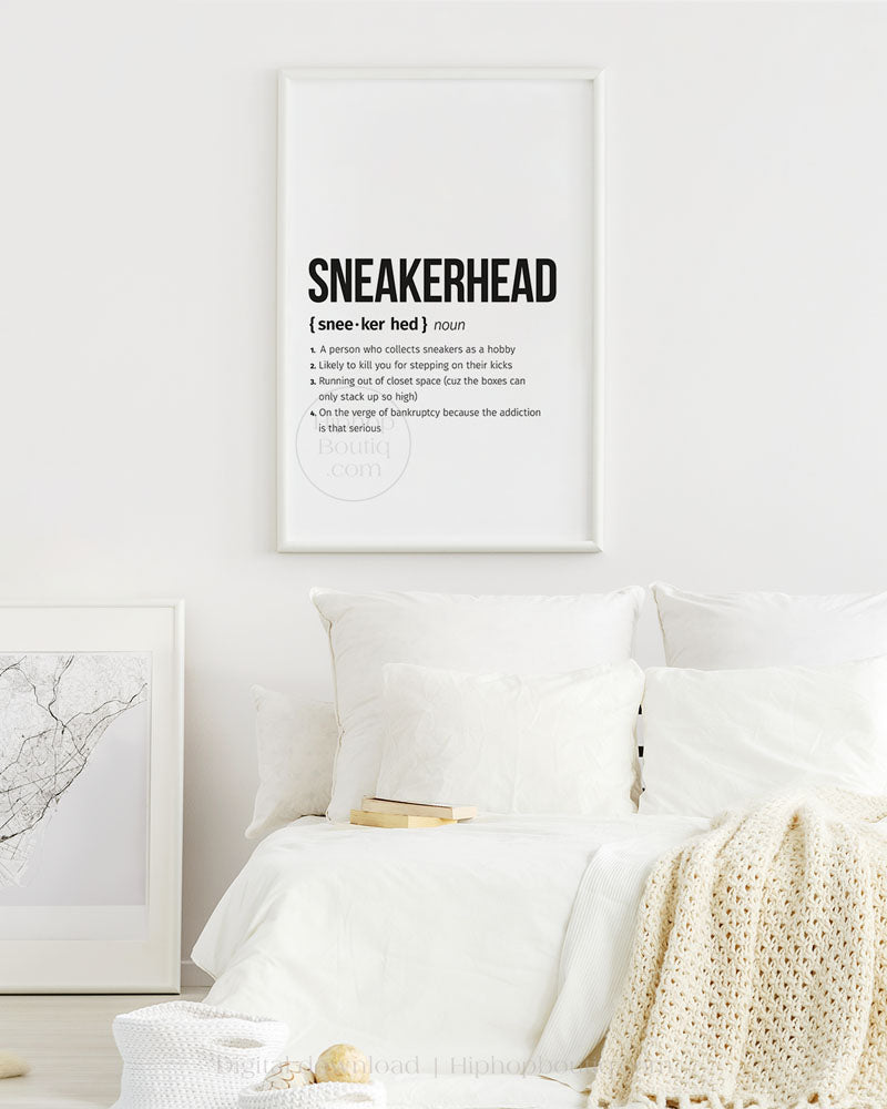 Sneakerhead definition poster | Printable sneaker head gift