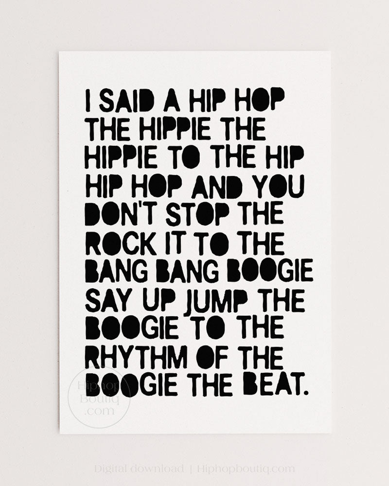 I said a hip hop poster | Hip hop nursery decor | Hip hop themed nursery - HiphopBoutiq