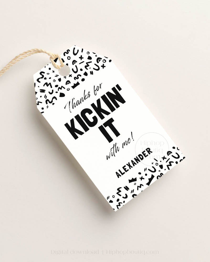 Hip Hop Party Thank You Gift Tag