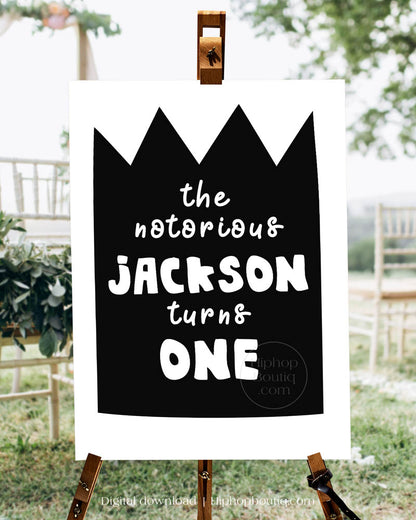 The Notorious One Custom Birthday Party Sign