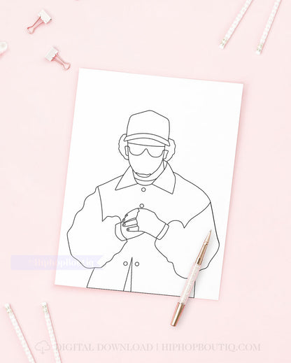 90s Hip Hop Party Coloring Pages